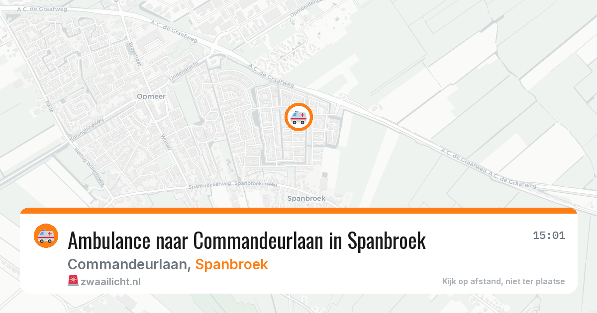 Ambulance naar Commandeurlaan in Spanbroek — 12 apr 2026