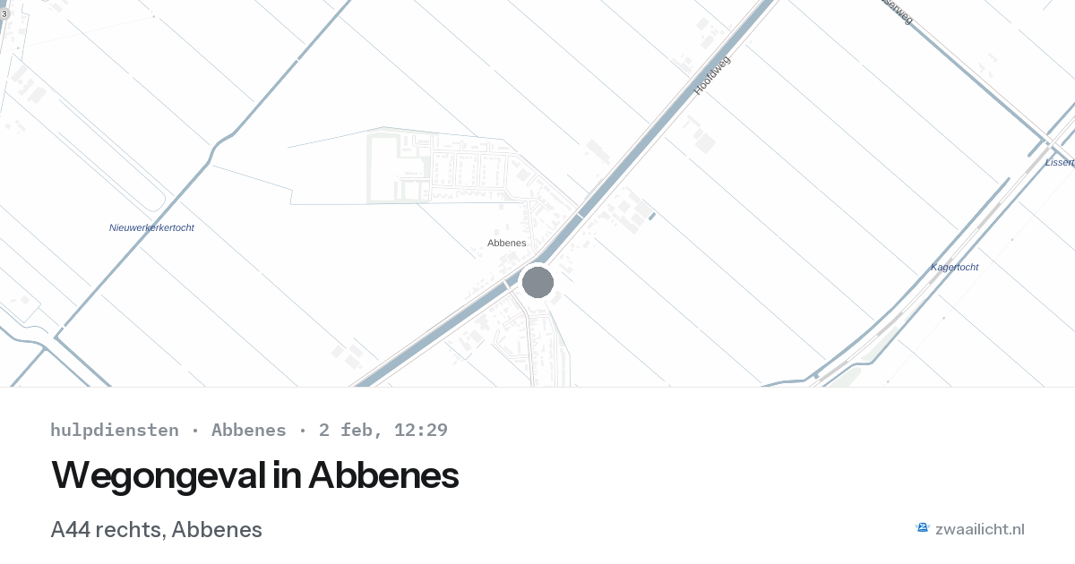 Wegongeval in Abbenes — 2 feb 2026