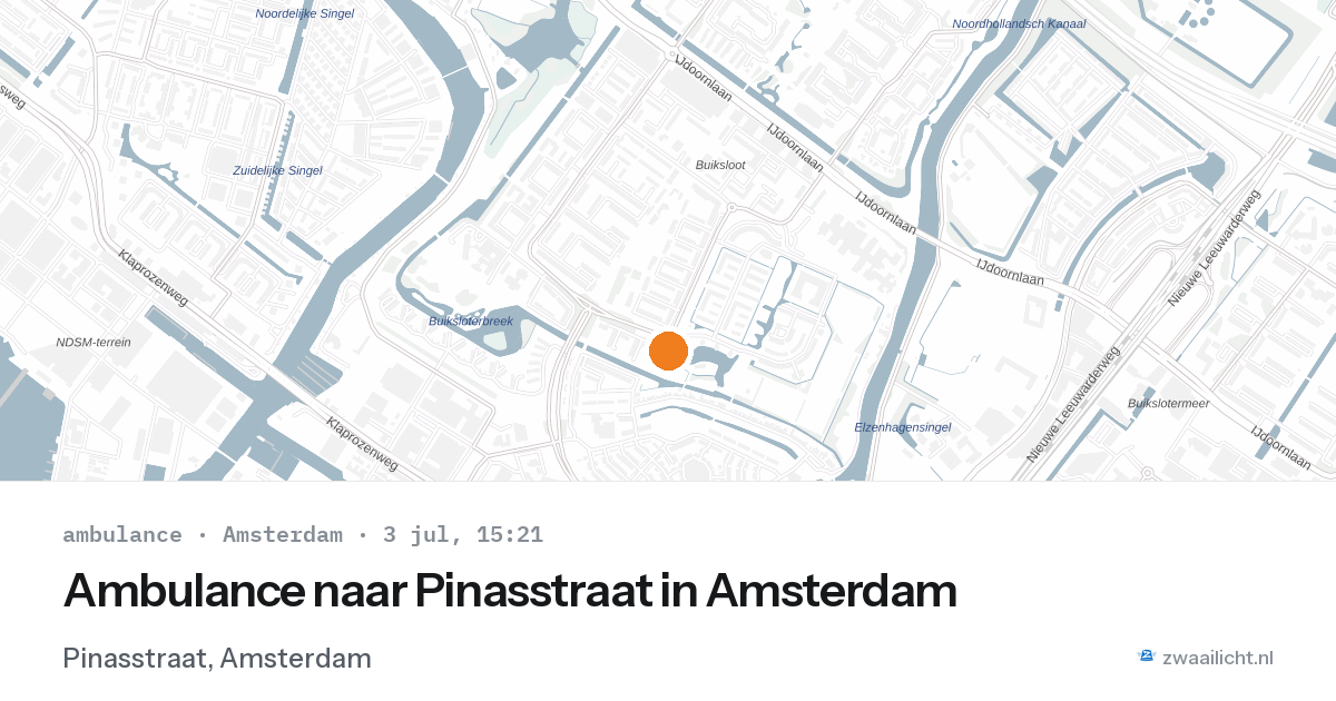 Ambulance naar Pinasstraat in Amsterdam — 3 jul 2026