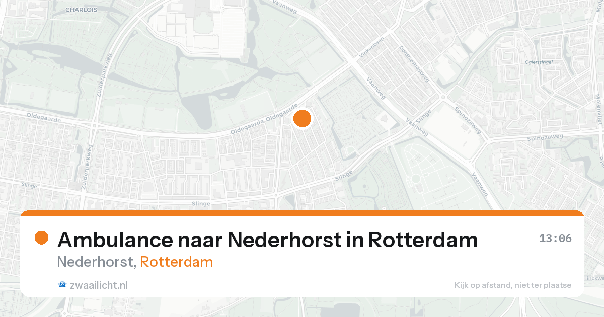 Ambulance naar Nederhorst in Rotterdam — 20 aug 2026