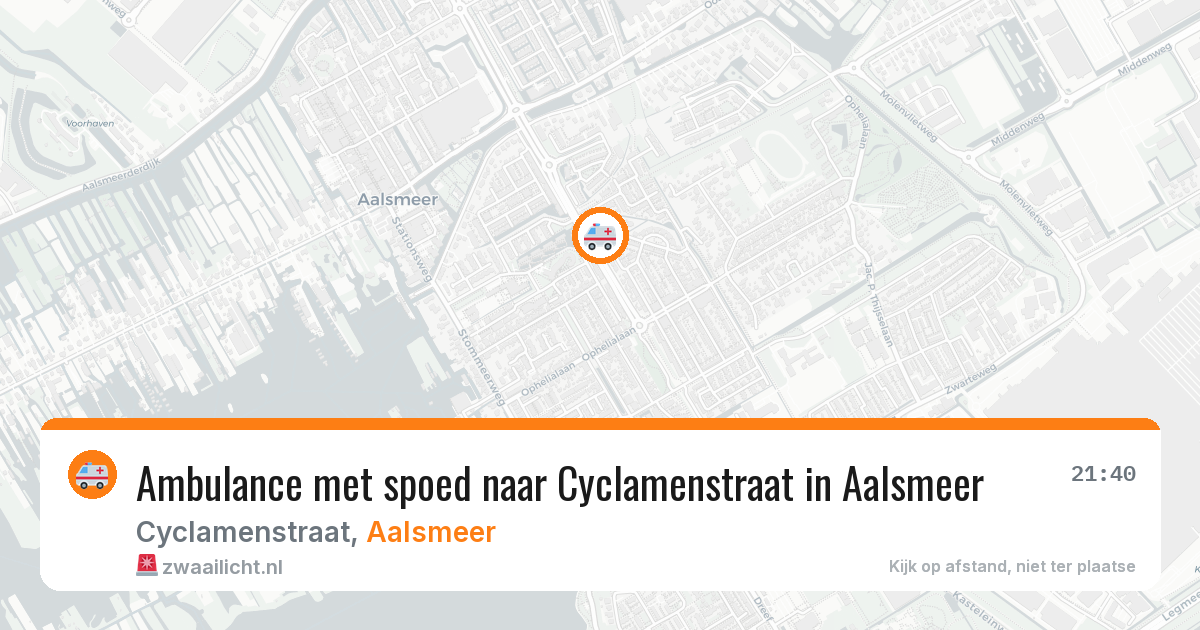 Ambulance met spoed naar Cyclamenstraat in Aalsmeer — 6 apr 2026