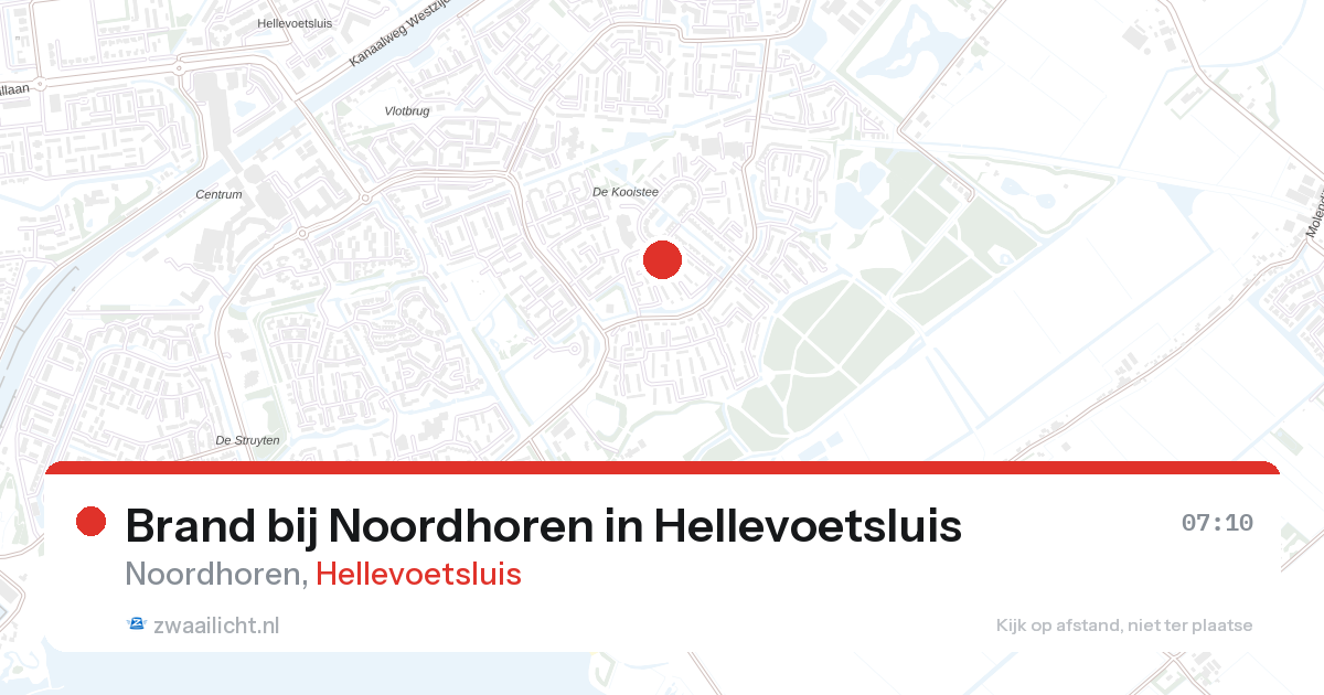 Brand bij Noordhoren in Hellevoetsluis — 27 aug 2026