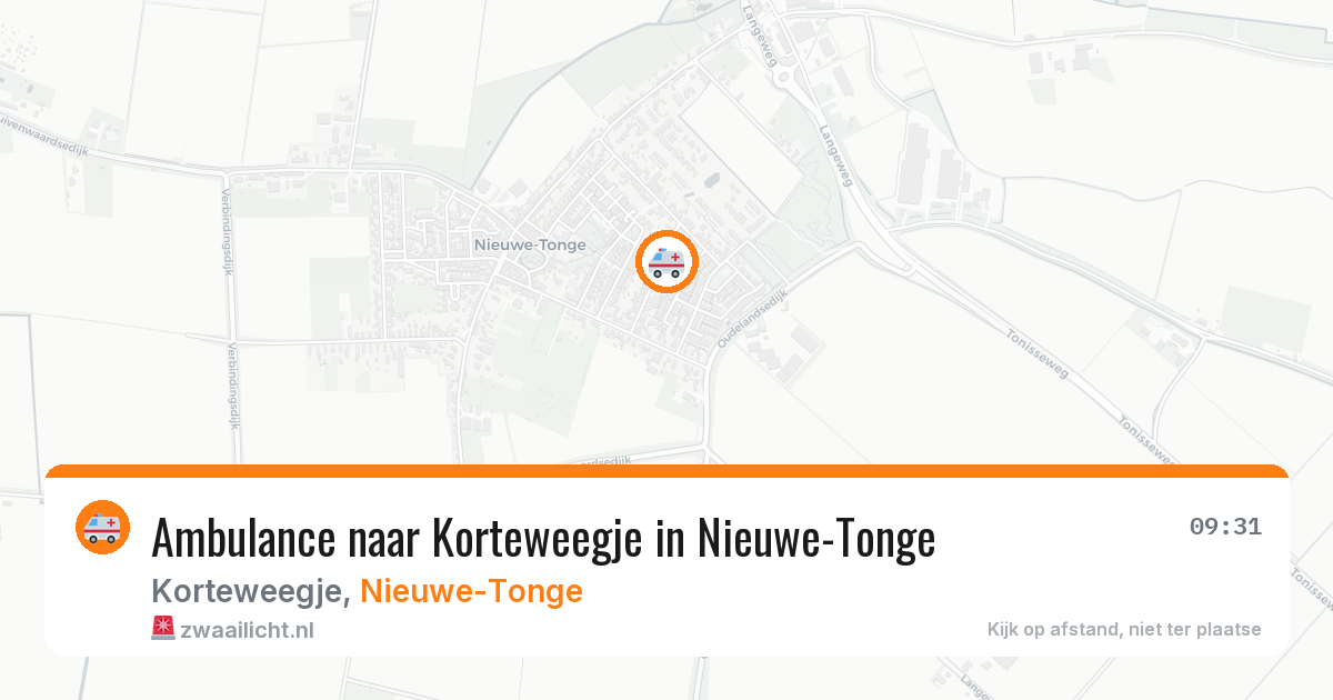 Ambulance naar Korteweegje in Nieuwe-Tonge — 22 mei 2026