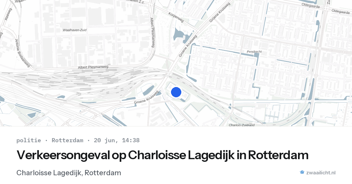 Verkeersongeval op Charloisse Lagedijk in Rotterdam — 20 jun 2026
