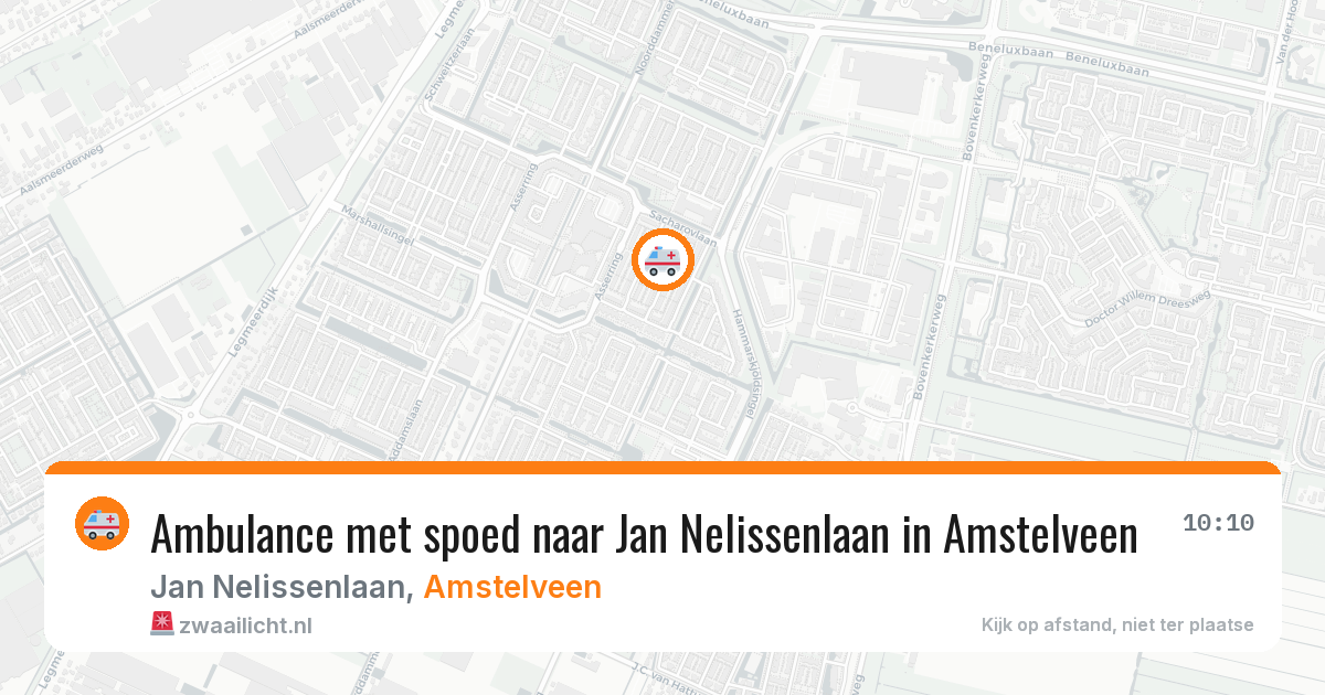 Ambulance met spoed naar Jan Nelissenlaan in Amstelveen — 27 mei 2026