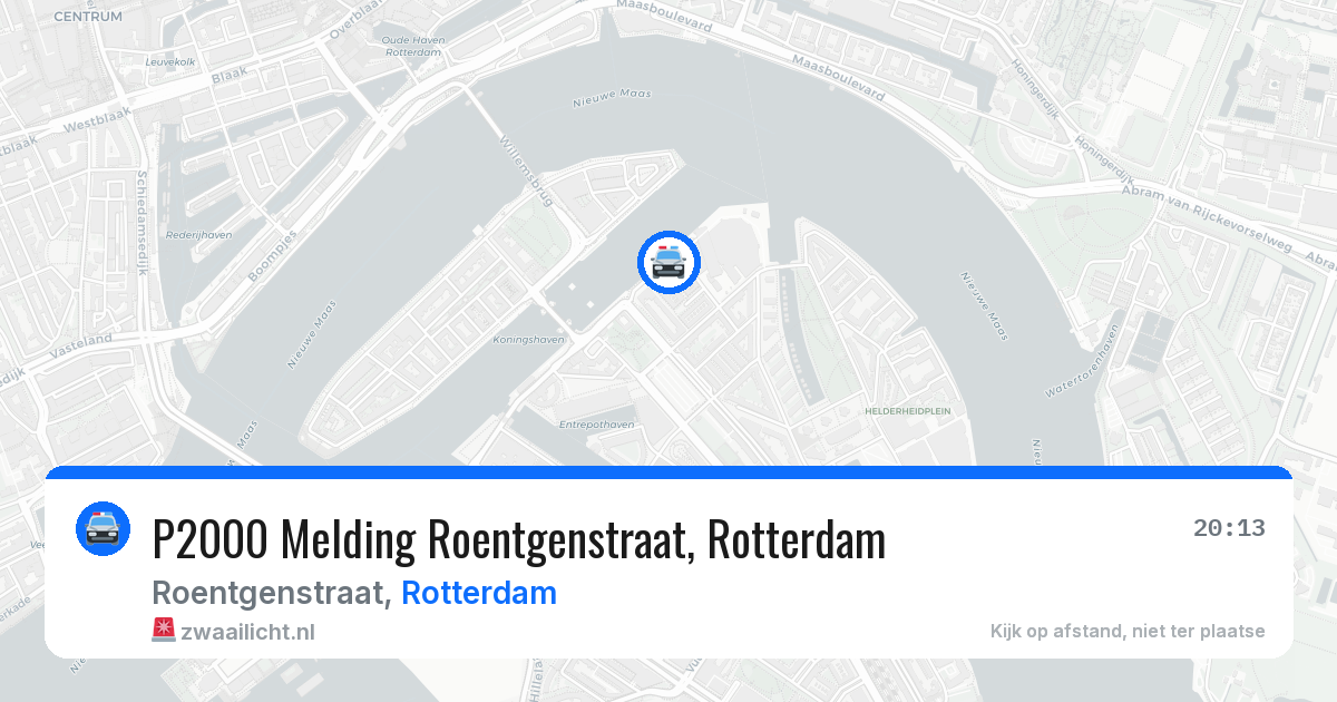P2000 Melding Roentgenstraat, Rotterdam — 11 mei 2026