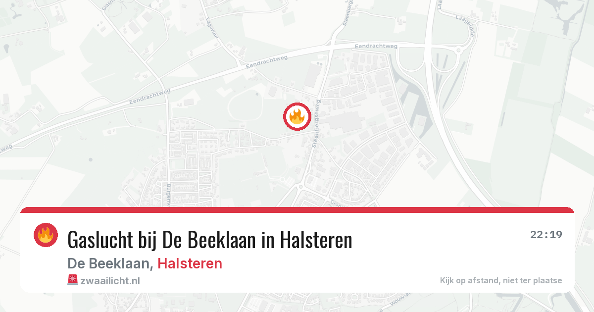 Gaslucht bij De Beeklaan in Halsteren — 7 jul 2026