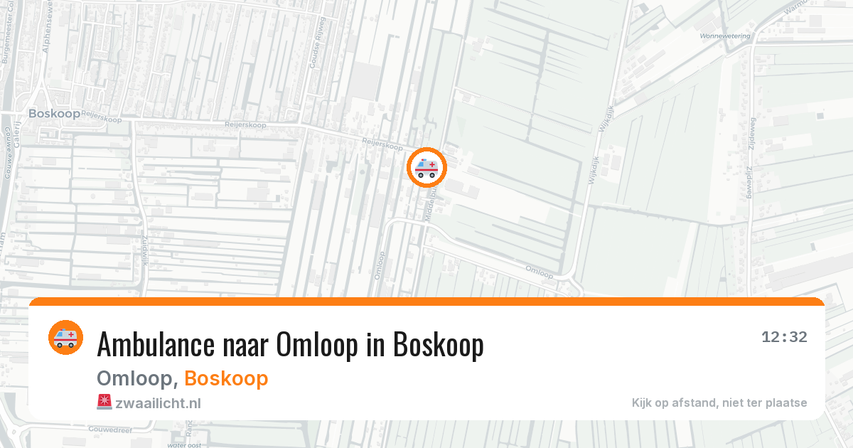 Ambulance naar Omloop in Boskoop — 22 jun 2026
