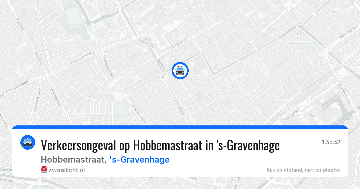 Verkeersongeval op Hobbemastraat in 's-Gravenhage — 5 jul 2026