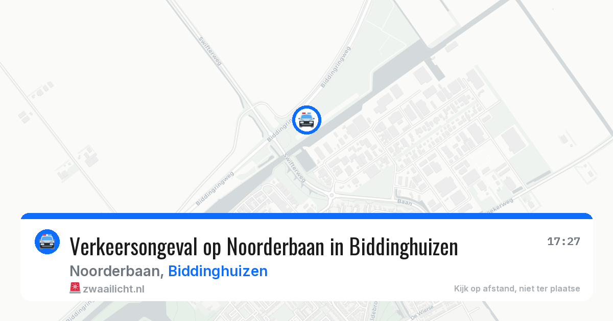 Verkeersongeval op Noorderbaan in Biddinghuizen — 25 apr 2026