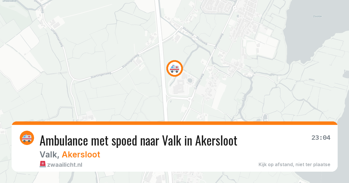 Ambulance met spoed naar Valk in Akersloot — 25 apr 2026