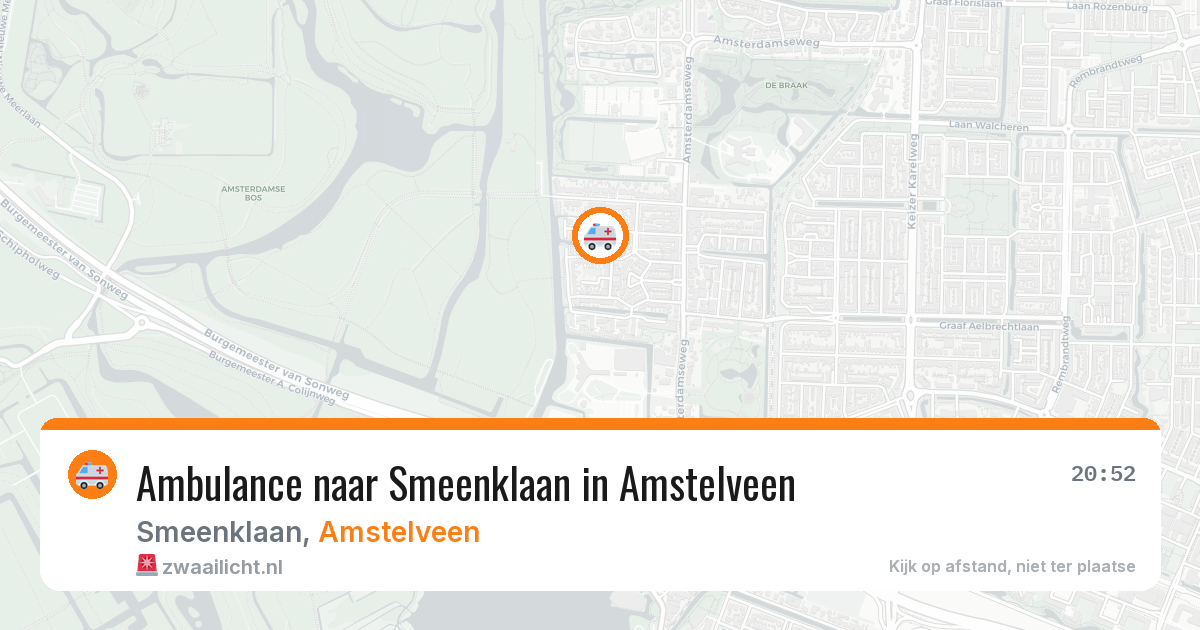 Ambulance naar Smeenklaan in Amstelveen — 6 apr 2026
