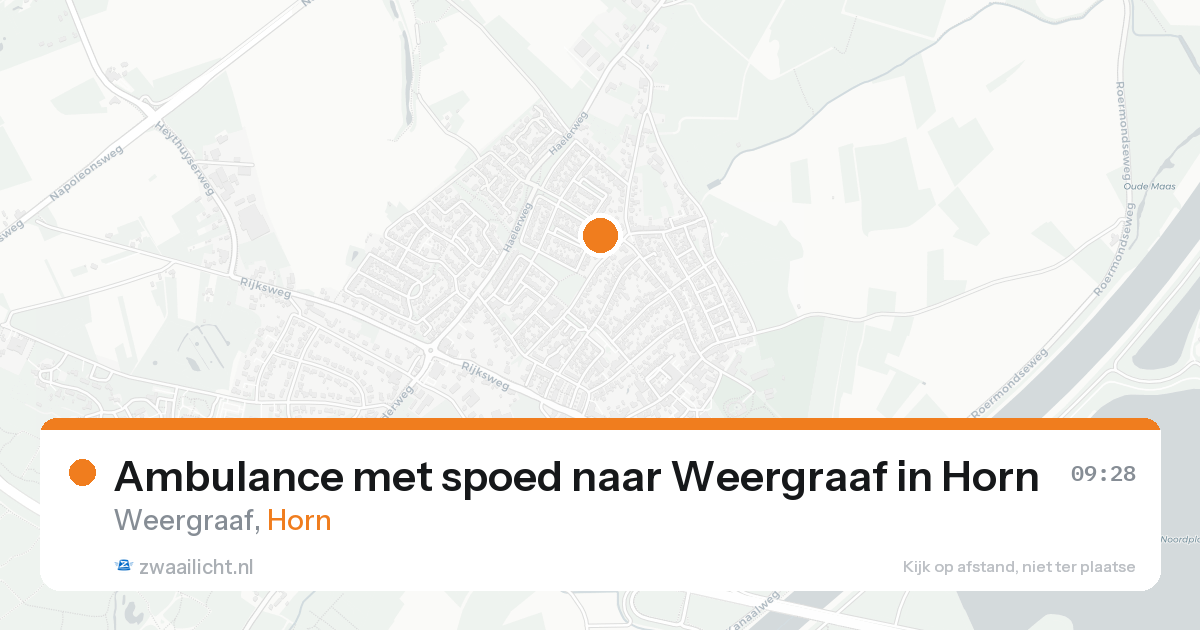 Ambulance met spoed naar Weergraaf in Horn — 20 aug 2026