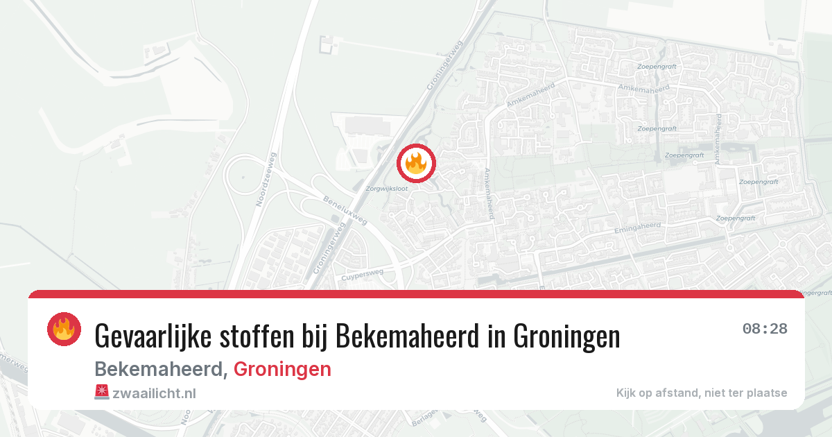 Gevaarlijke stoffen bij Bekemaheerd in Groningen — 2 jun 2026
