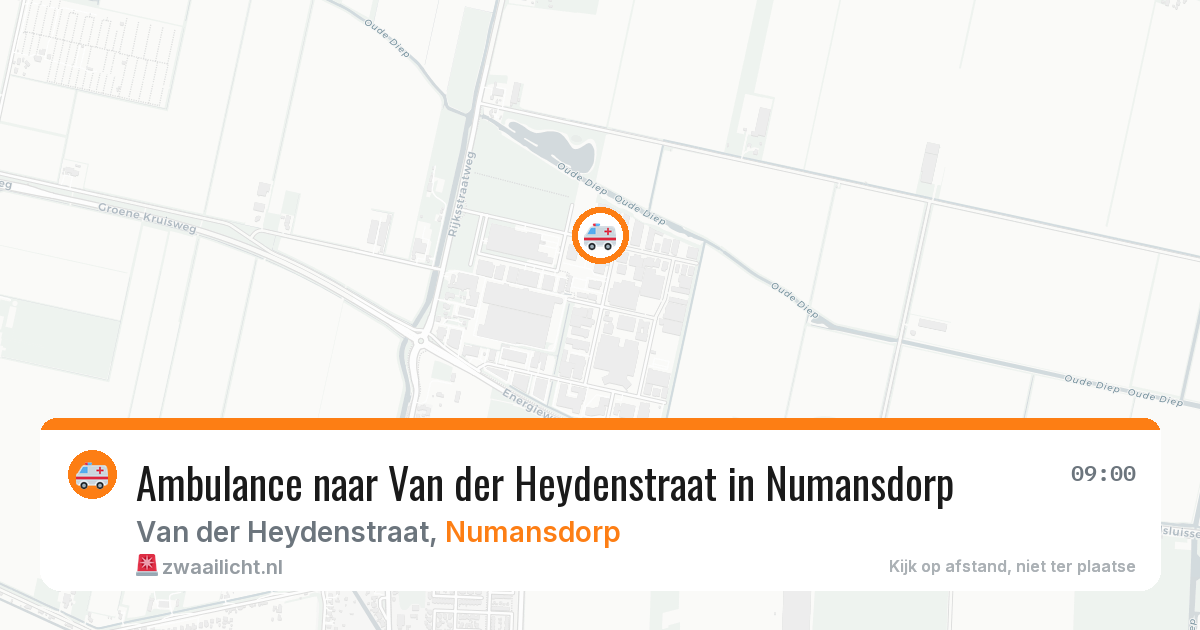 Ambulance naar Van der Heydenstraat in Numansdorp — 24 jun 2026