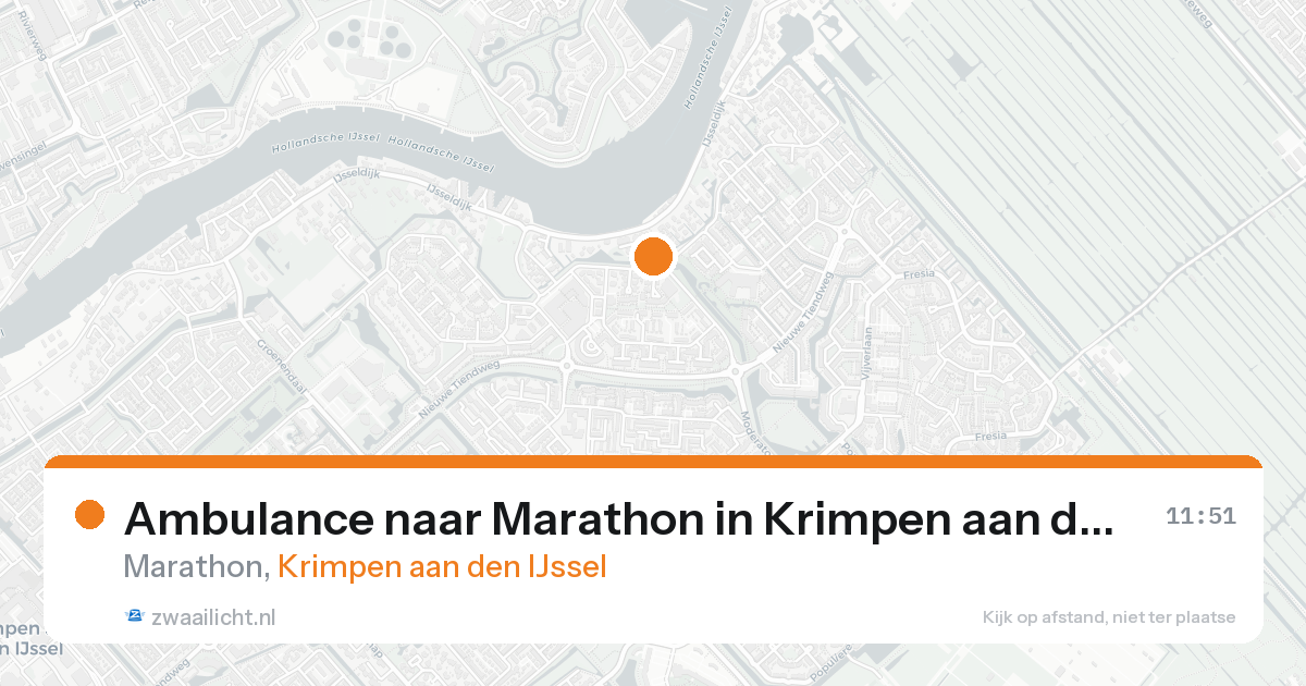 Ambulance naar Marathon in Krimpen aan den IJssel — 17 aug 2026