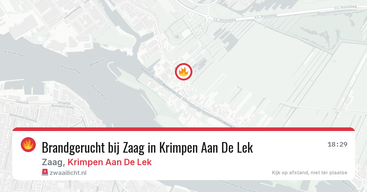 Brandgerucht bij Zaag in Krimpen Aan De Lek — 31 mrt 2026