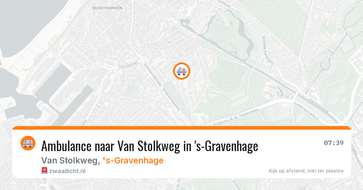 Ambulance naar Van Stolkweg in 's-Gravenhage — 13 aug 2026