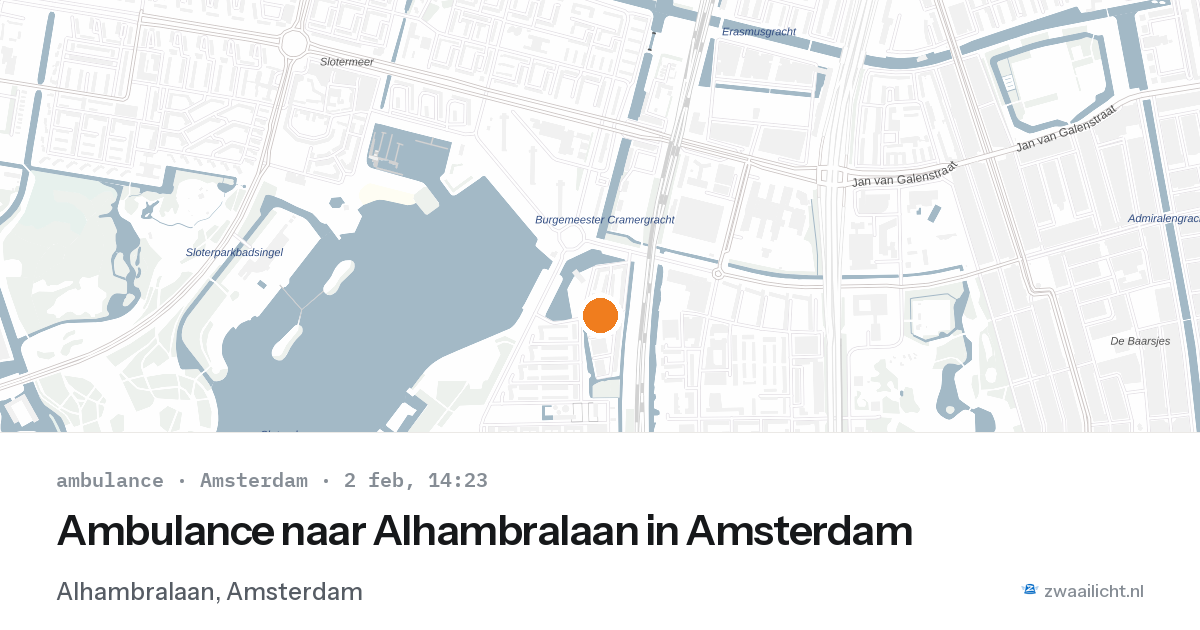 Ambulance naar Alhambralaan in Amsterdam — 2 feb 2026