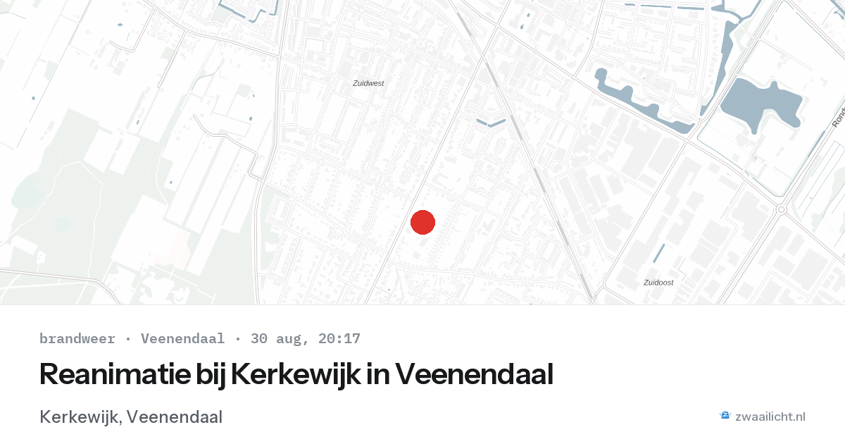 Reanimatie bij Kerkewijk in Veenendaal — 30 aug 2026