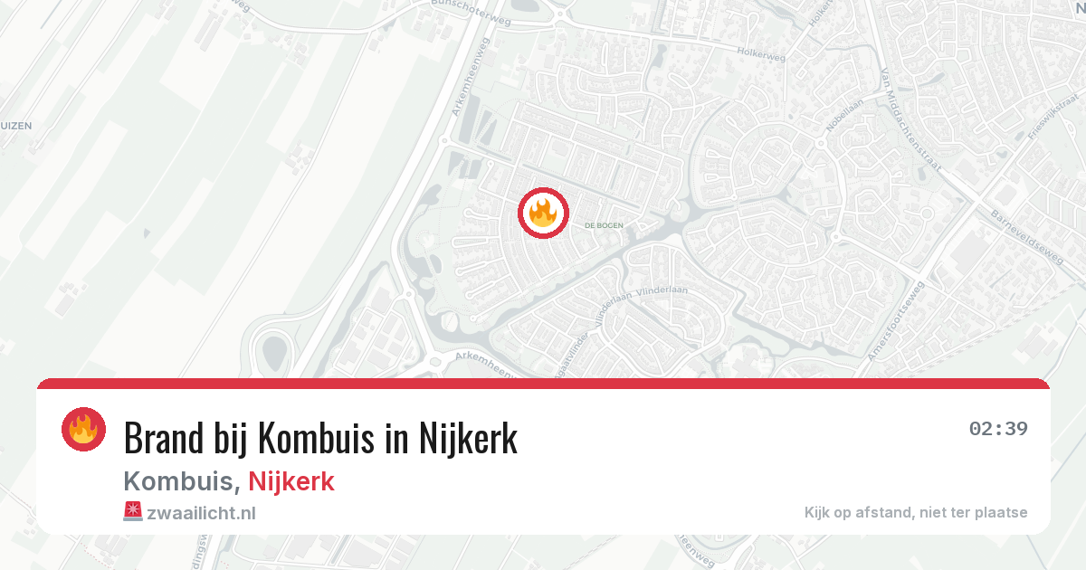 Brand bij Kombuis in Nijkerk — 30 apr 2026
