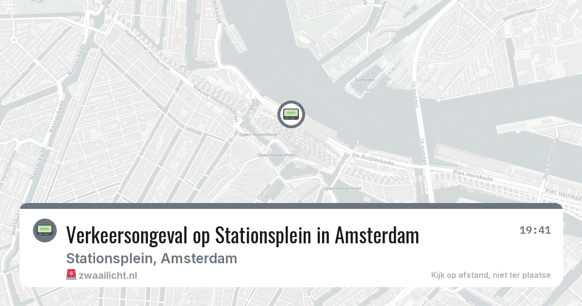 Verkeersongeval op Stationsplein in Amsterdam — 27 jun 2026