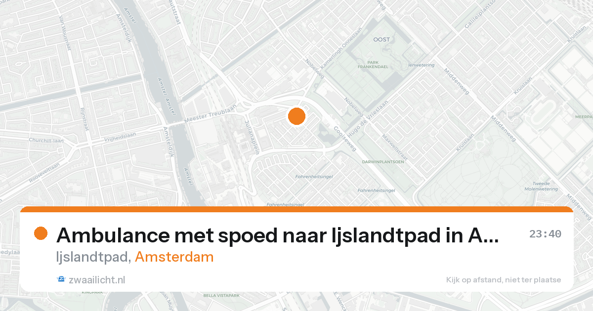 Ambulance met spoed naar Ijslandtpad in Amsterdam — 30 mei 2026