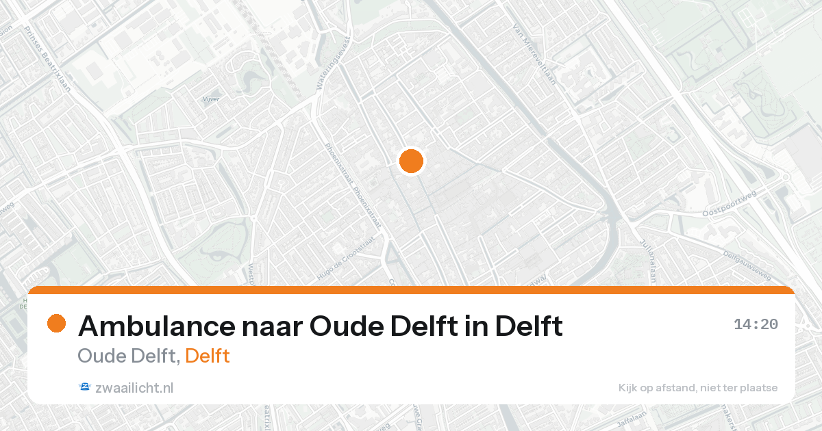 Ambulance naar Oude Delft in Delft — 18 aug 2026