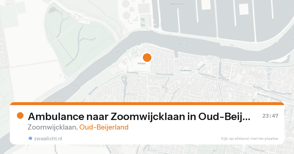 Ambulance naar Zoomwijcklaan in Oud-Beijerland — 18 mrt 2026