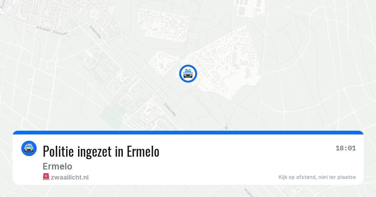 Politie ingezet in Ermelo — 7 jul 2026 | 🚨 Zwaailicht.nl