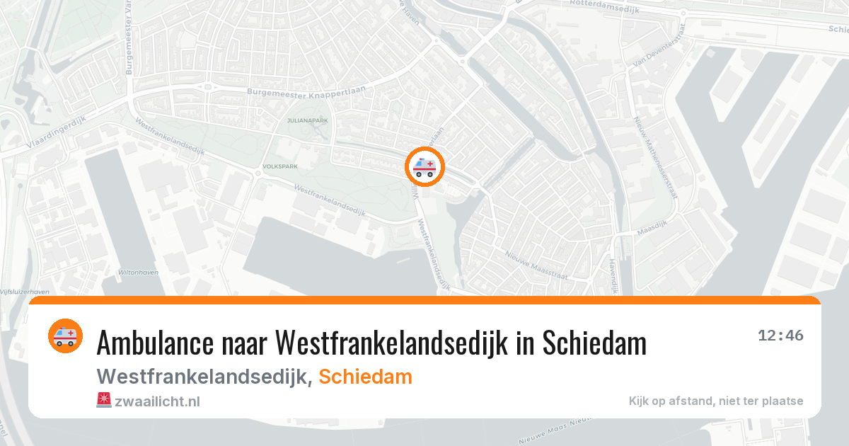Ambulance naar Westfrankelandsedijk in Schiedam — 2 jun 2026