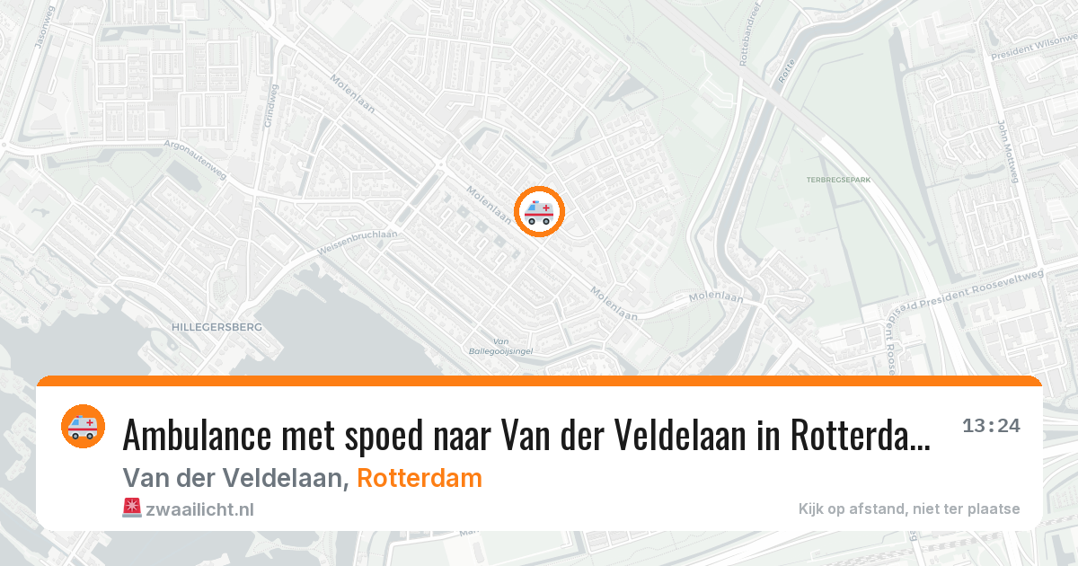 Ambulance met spoed naar Van der Veldelaan in Rotterdam — 20 mrt 2026