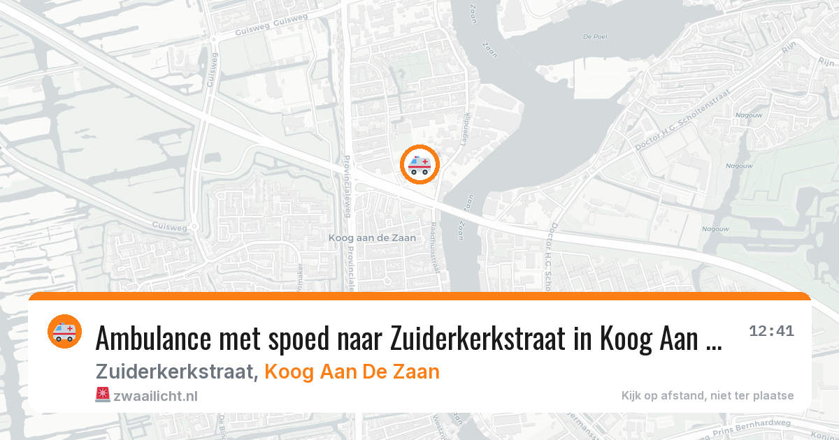 Ambulance met spoed naar Zuiderkerkstraat in Koog Aan De Zaan — 20 jan 2026