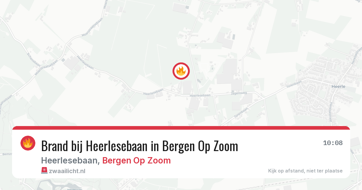 Brand bij Heerlesebaan in Bergen Op Zoom — 10 jun 2026