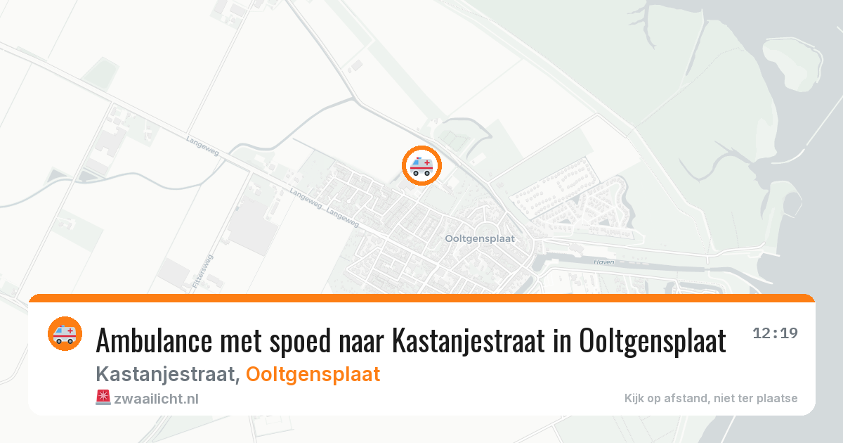 Ambulance met spoed naar Kastanjestraat in Ooltgensplaat — 21 jun 2026