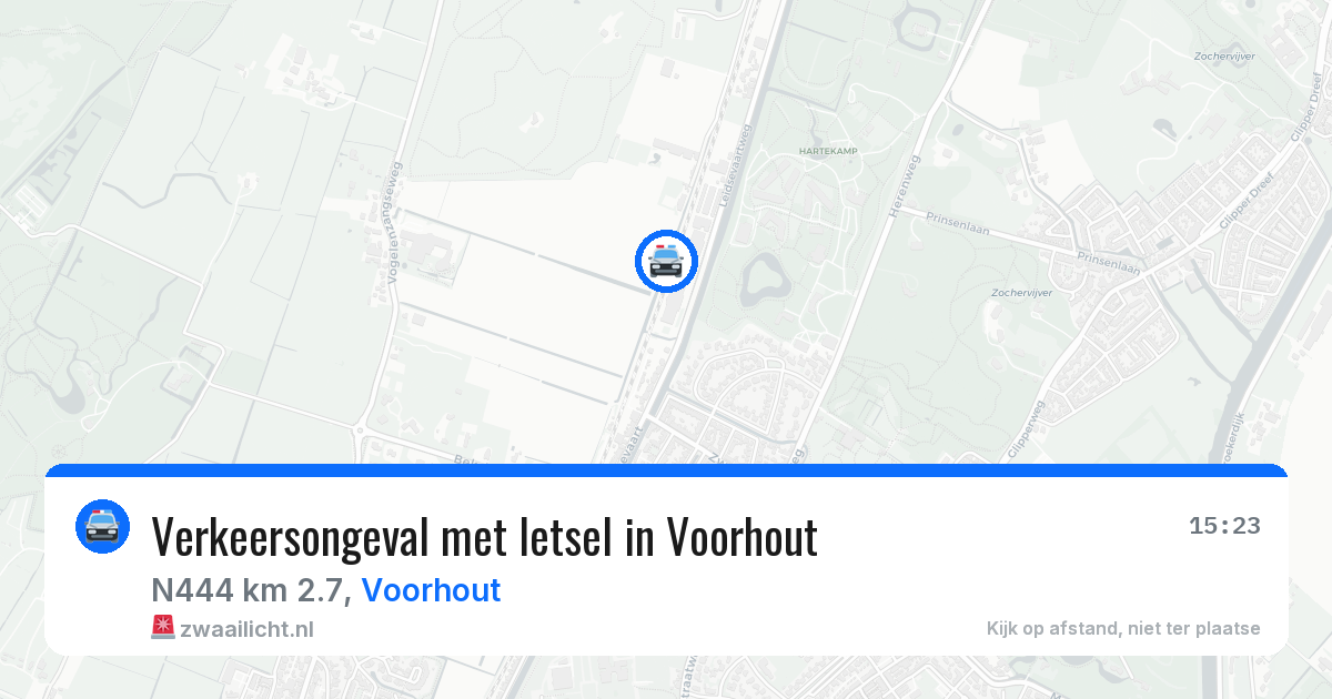 Verkeersongeval met letsel in Voorhout — 24 jan 2026