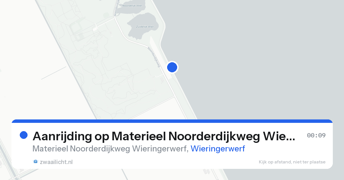 Aanrijding op Materieel Noorderdijkweg Wieringerwerf in Wieringerwerf — 21 aug 2026