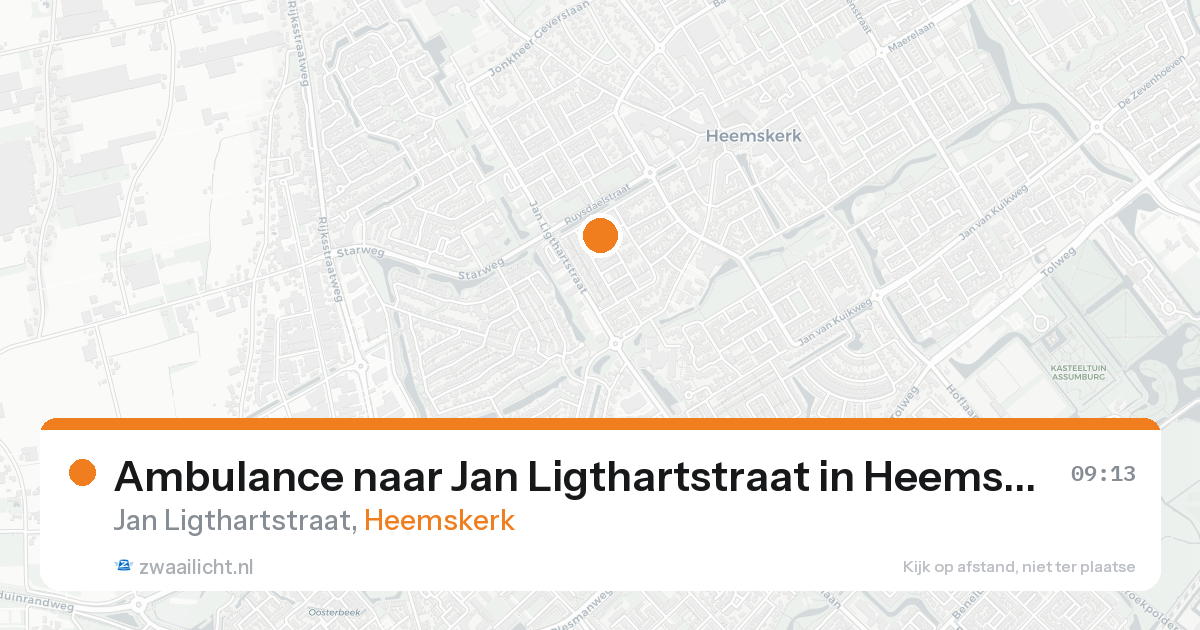 Ambulance naar Jan Ligthartstraat in Heemskerk — 19 aug 2026