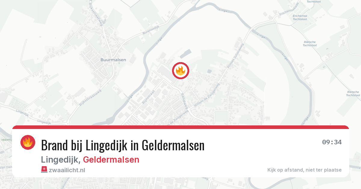 Brand bij Lingedijk in Geldermalsen — 27 apr 2026