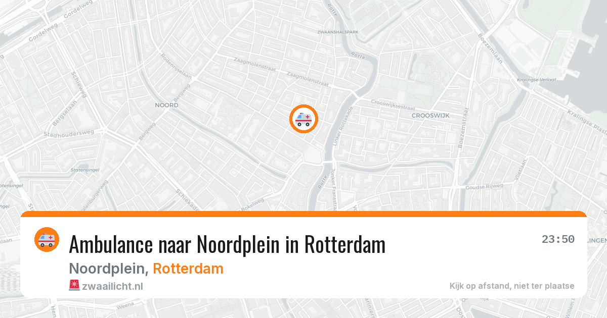 Ambulance naar Noordplein in Rotterdam — 13 aug 2026