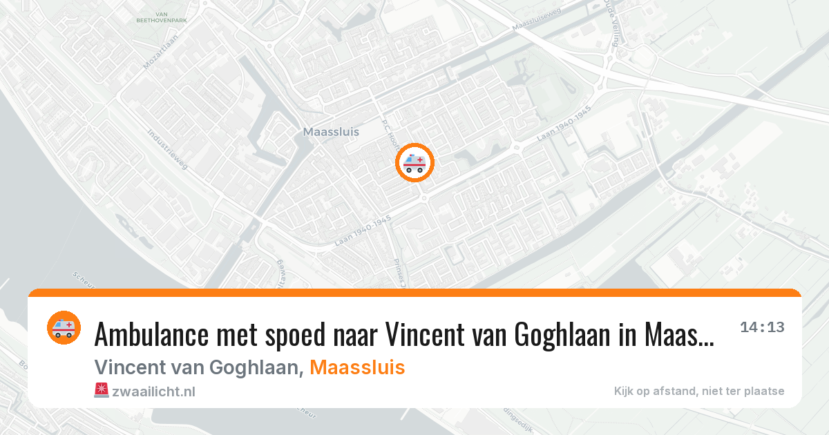 Ambulance met spoed naar Vincent van Goghlaan in Maassluis — 8 jun 2026