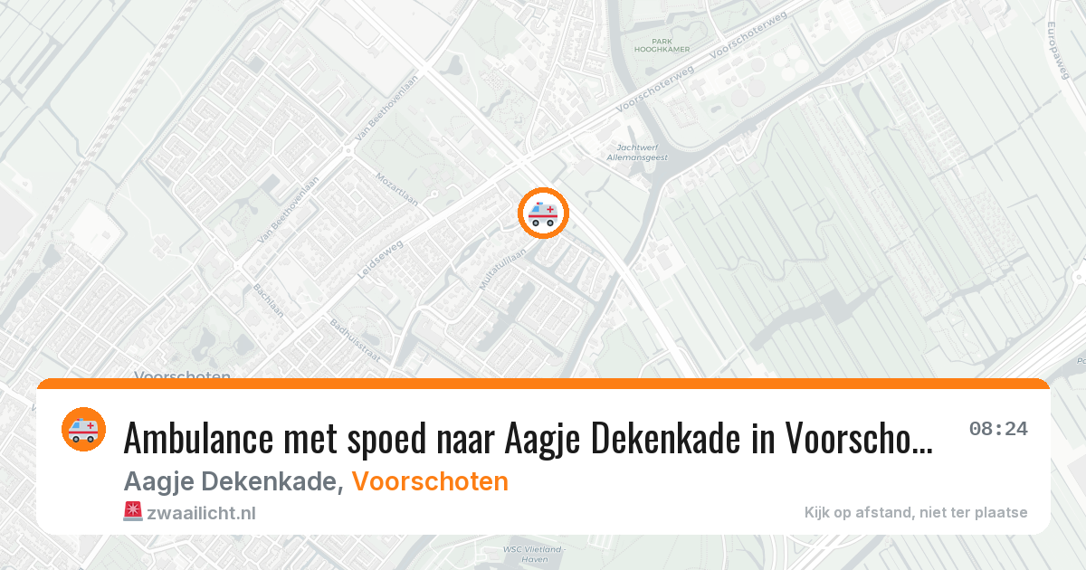 Ambulance met spoed naar Aagje Dekenkade in Voorschoten — 14 jun 2026