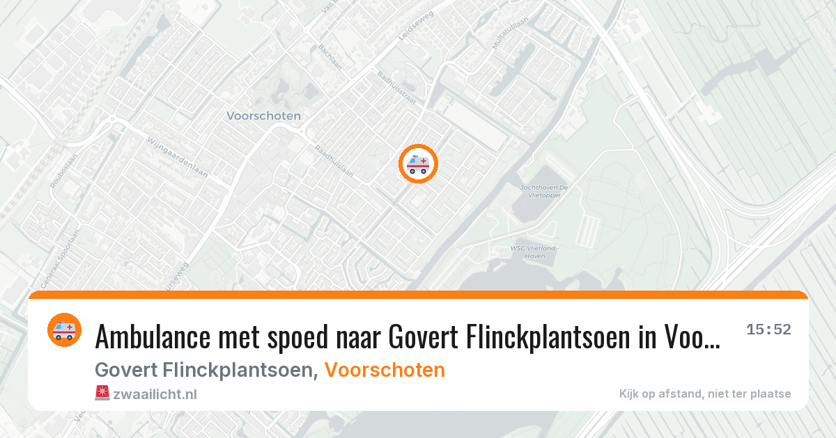 Ambulance met spoed naar Govert Flinckplantsoen in Voorschoten — 13 aug 2026