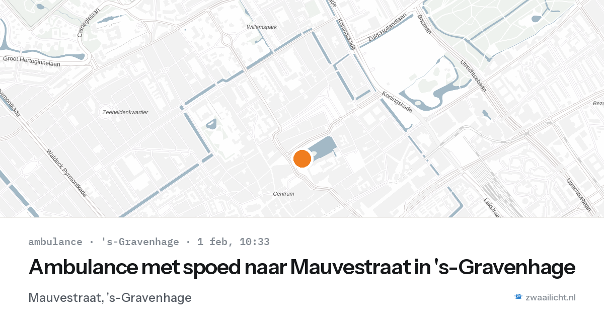 Ambulance met spoed naar Mauvestraat in 's-Gravenhage — 1 feb 2026