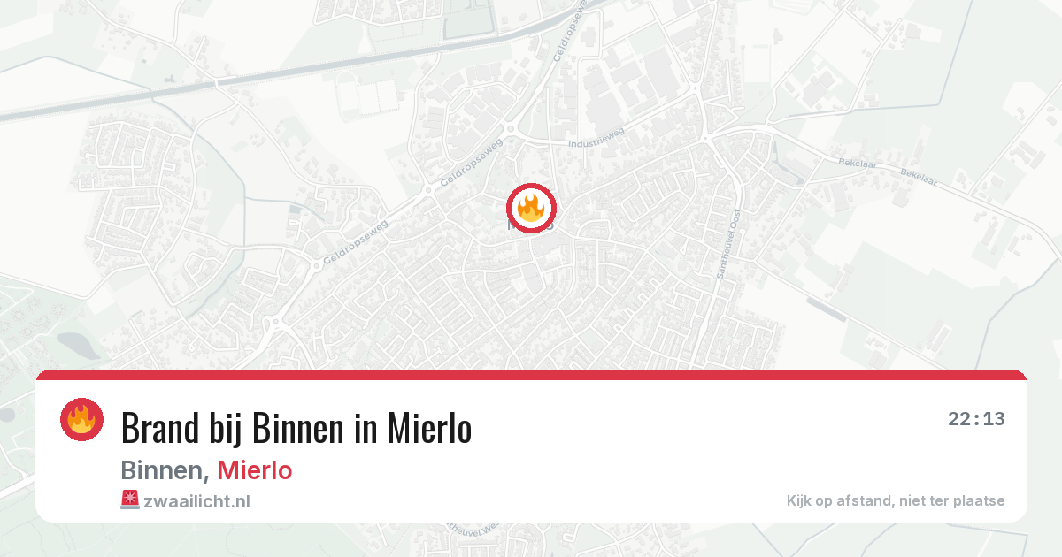 Brand bij Binnen in Mierlo — 4 jul 2026