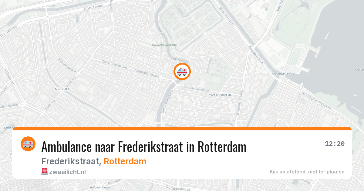 Ambulance naar Frederikstraat in Rotterdam — 16 mrt 2026