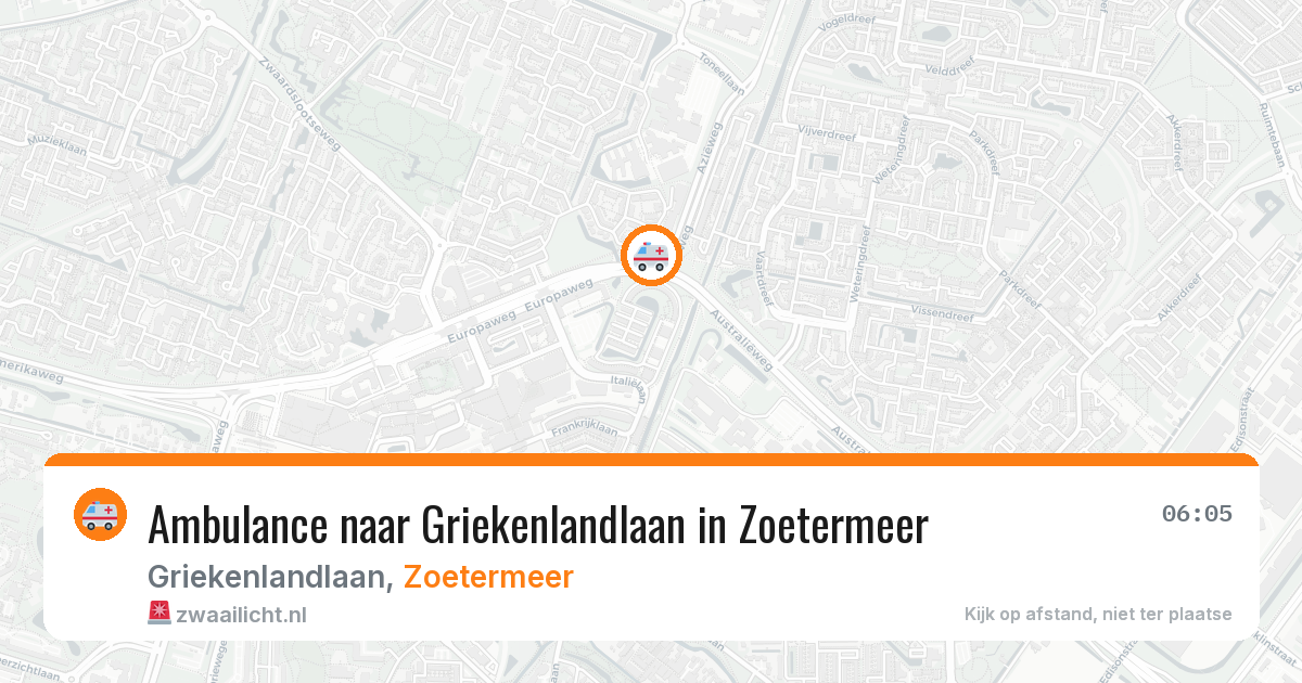Ambulance naar Griekenlandlaan in Zoetermeer — 12 apr 2026