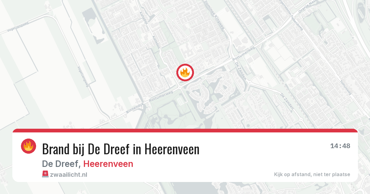 Brand bij De Dreef in Heerenveen — 23 jun 2026