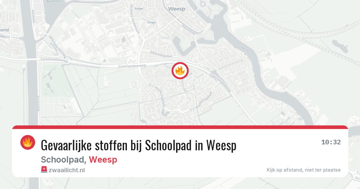 Gevaarlijke stoffen bij Schoolpad in Weesp — 27 jul 2026