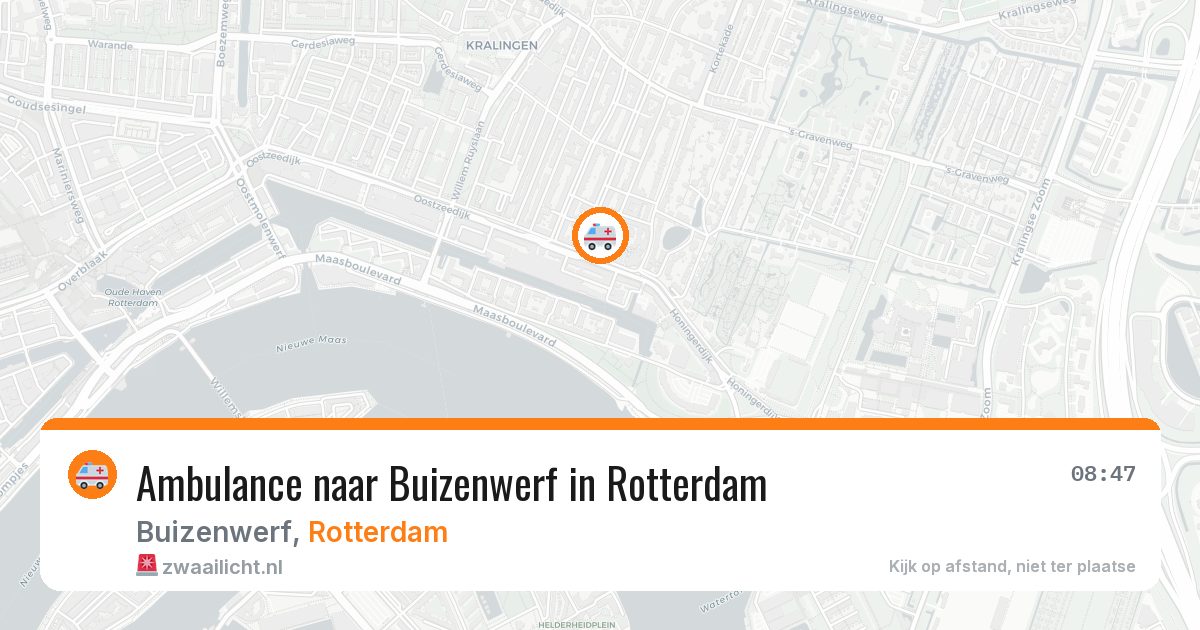 Ambulance naar Buizenwerf in Rotterdam — 27 mrt 2026
